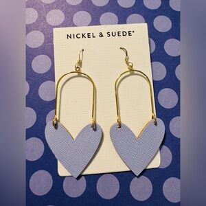 NWT Nickel & Suede Earrings